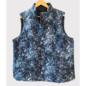 NWT Talbots Plus Size 2X French Country Floral Quilted Vest Botanical Fallcore